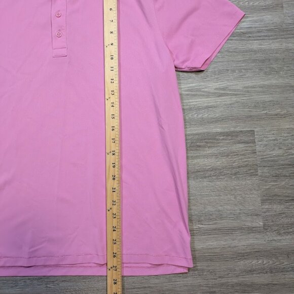 G/FORE Men's Large Golf Polo Short Sleeve Shirt Hot Pink Logo Casual Athletic - Picture 7 of 7